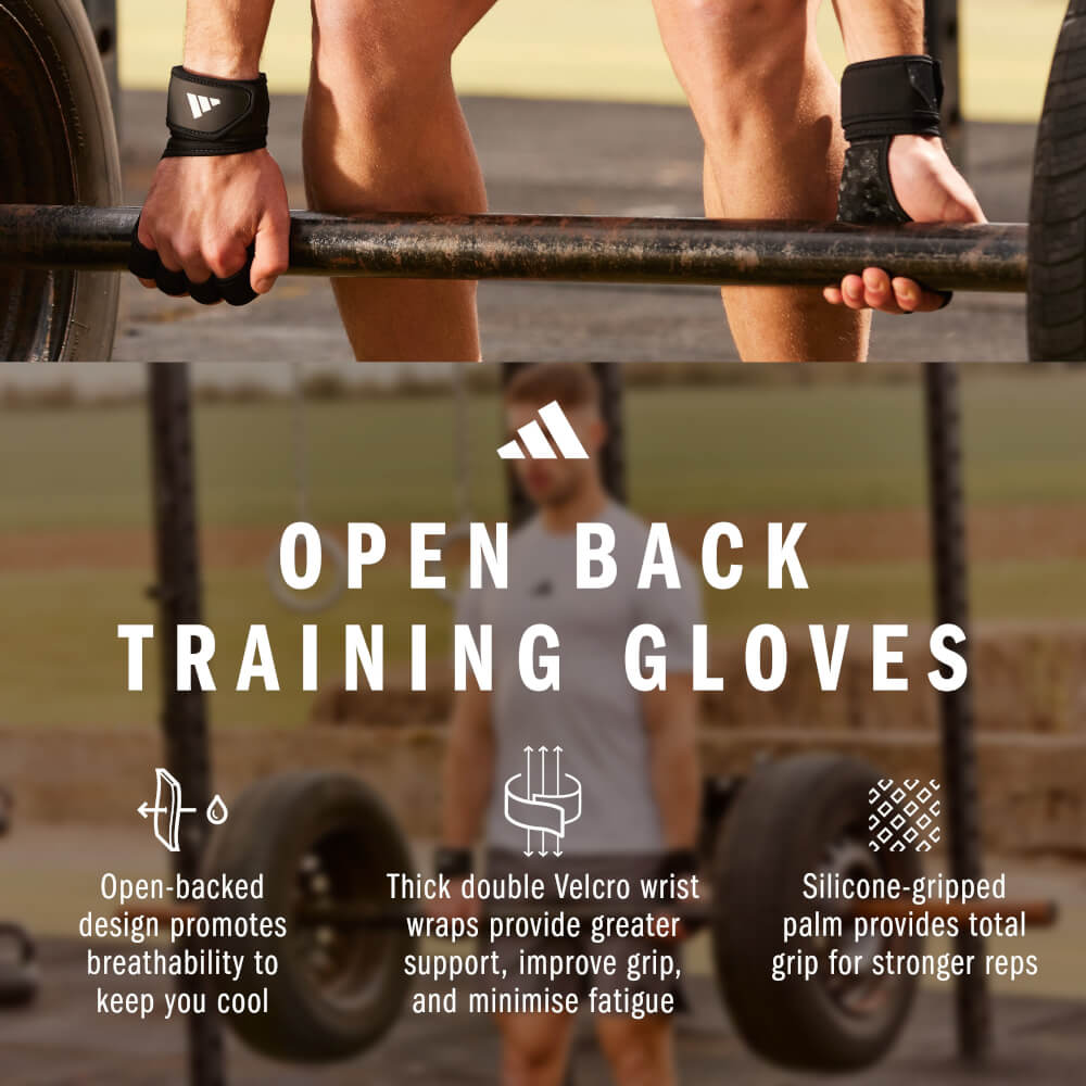 ถุงมือ Open Back Training ADIDAS ADGB-15061 สีดำ ไซส์ S